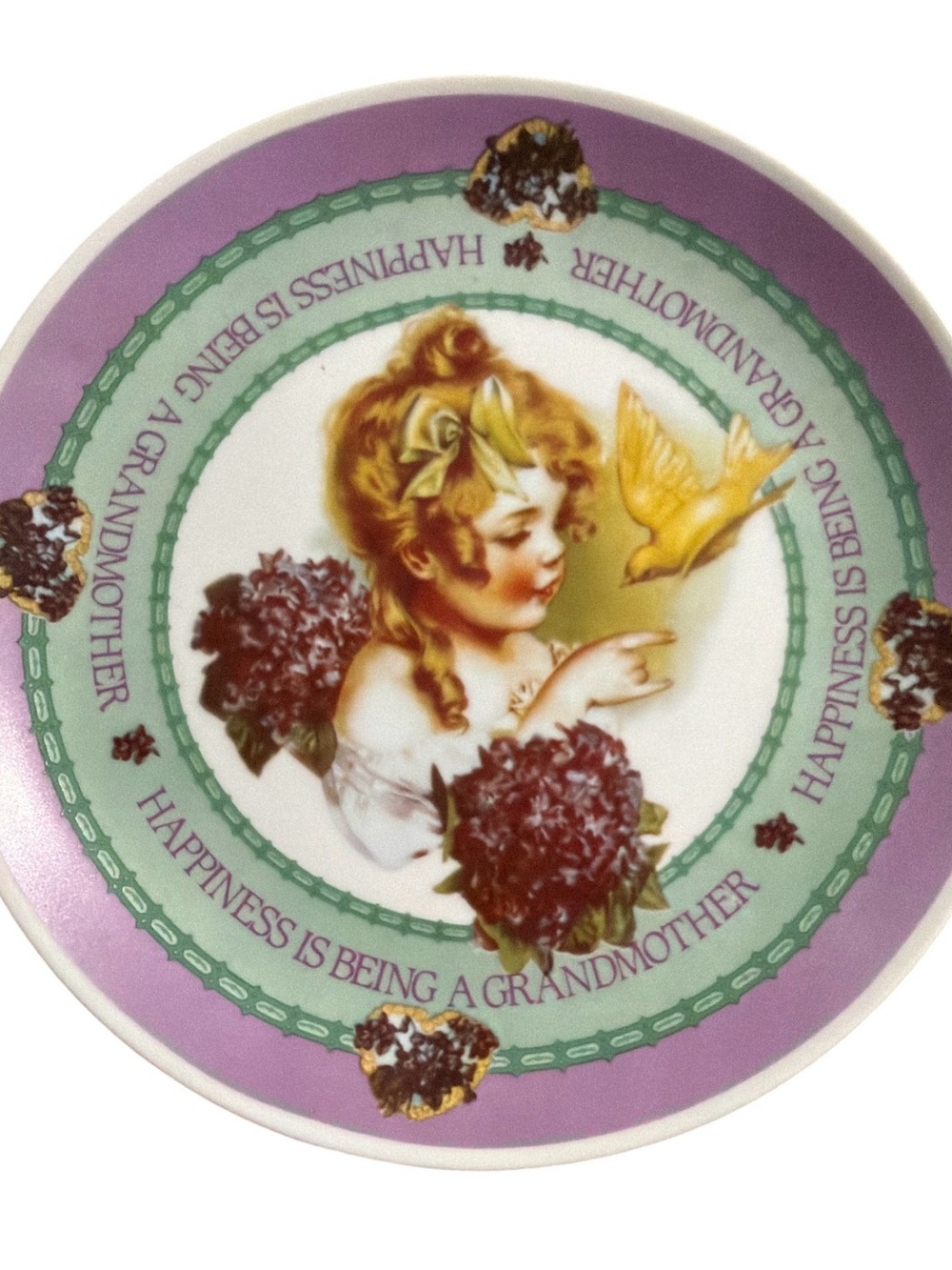 Grandmother Sentiment Lavender Decorative Plate